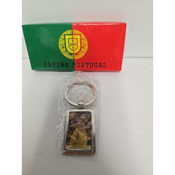 OUR LADY of FATIMA religious Key Chain Ring Made Portugal En Fatima Pezei Por Ti - Picture 2 of 4